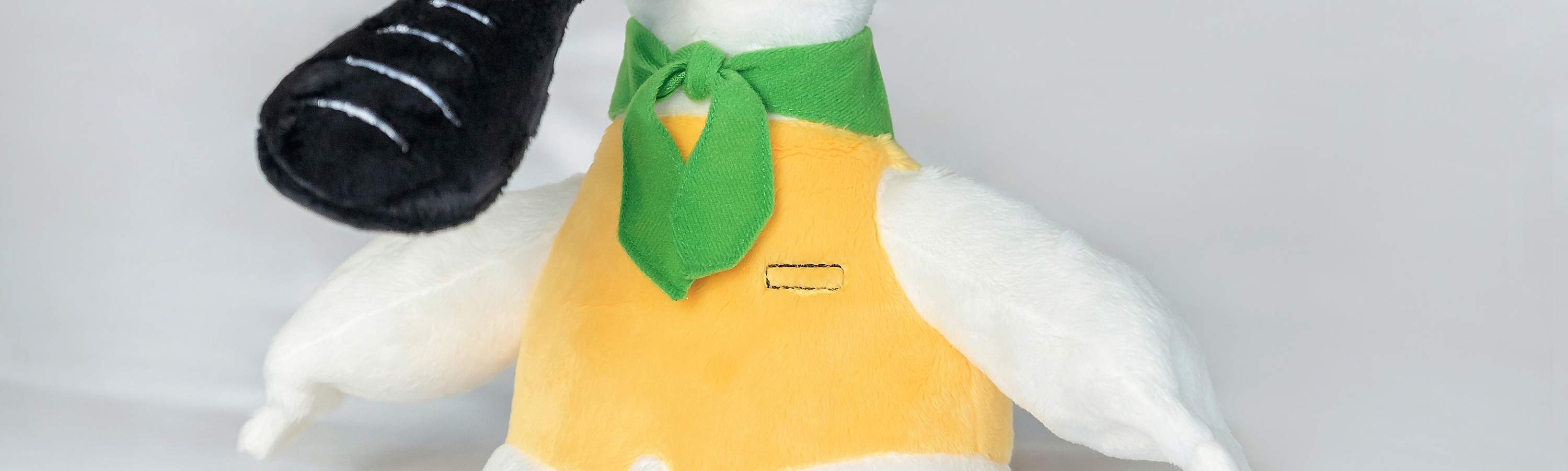 Arrival gift: Black-faced Spoonbill plush toy